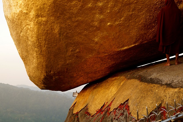 rocher d'or en Birmanie
