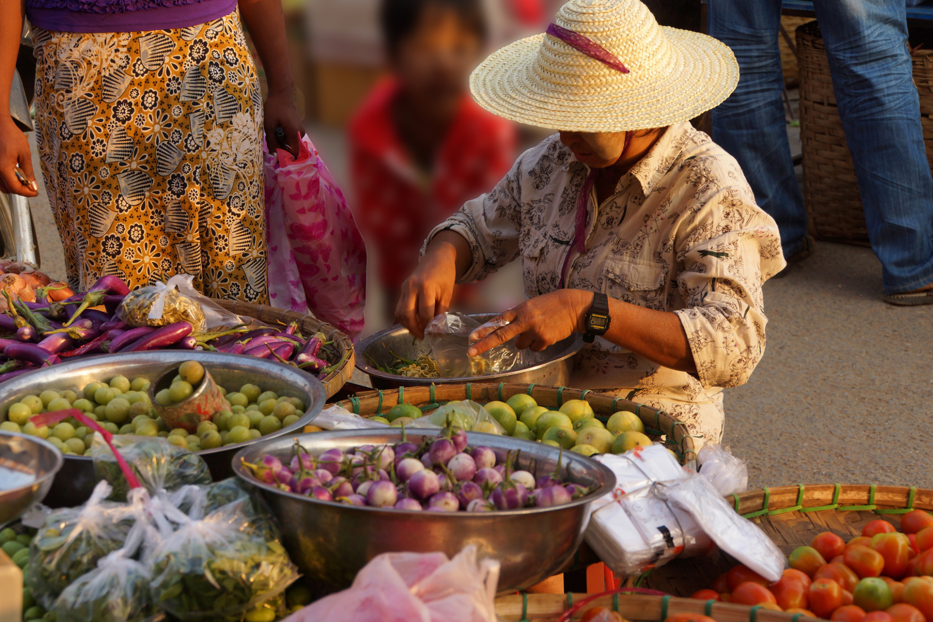 Marché de Kyaukme, Birmanie