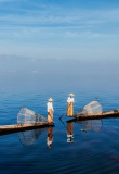 Pêcheurs traditionnels, Lac Inle, Myanmar
