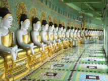 Statues U Min Thonze, Pagode de Sagaing, Birmanie