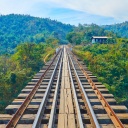 voie de train à Heho, Myanmar