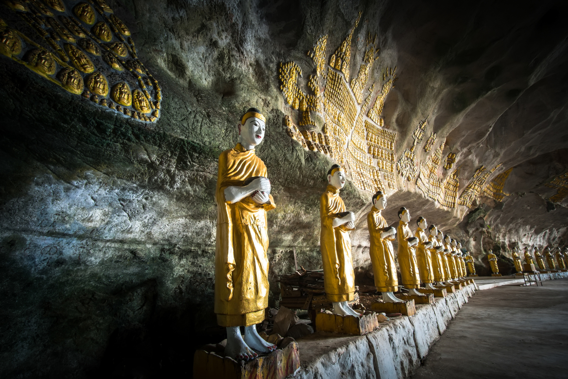 Bouddha, cave Sadan Sin Min, Hpa-An