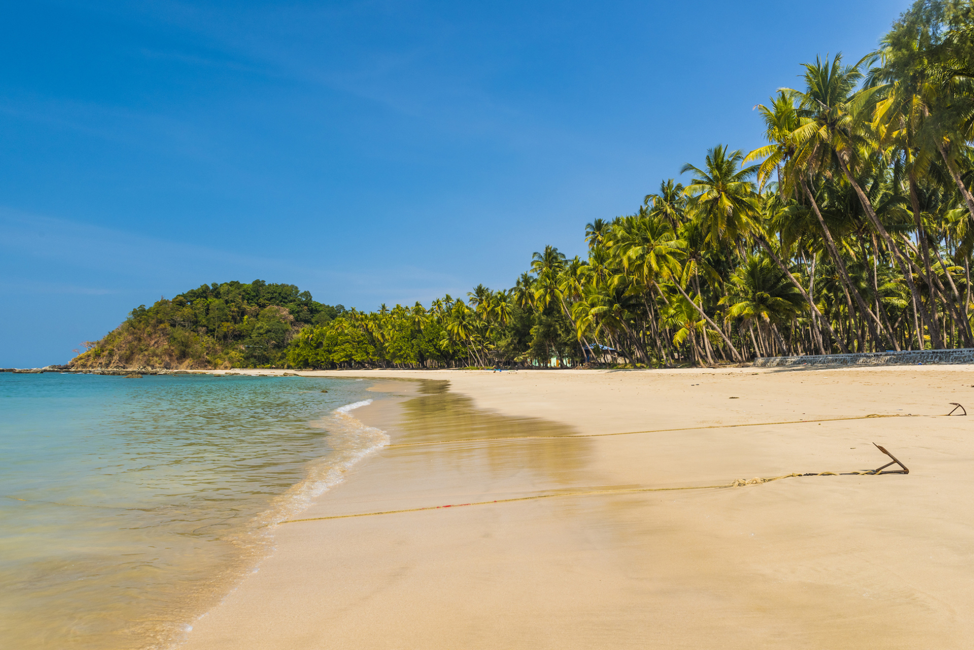 vue sur la plage de Ngapali