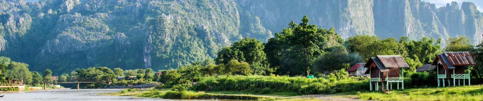 vue sur Vang Vieng, Laos