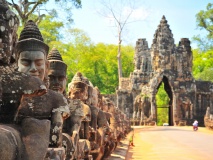 Entrée temple d'Angkor, Cambodge