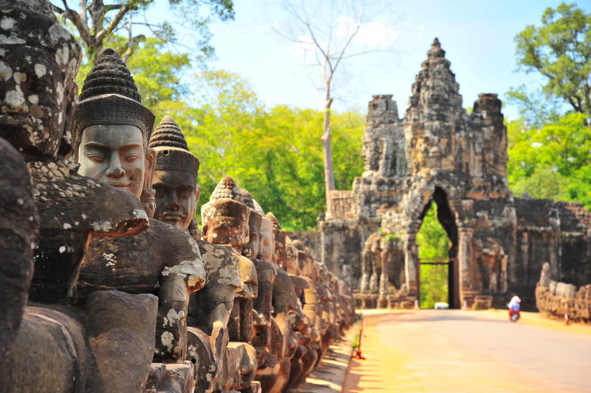 Entrée temple d'Angkor, Cambodge