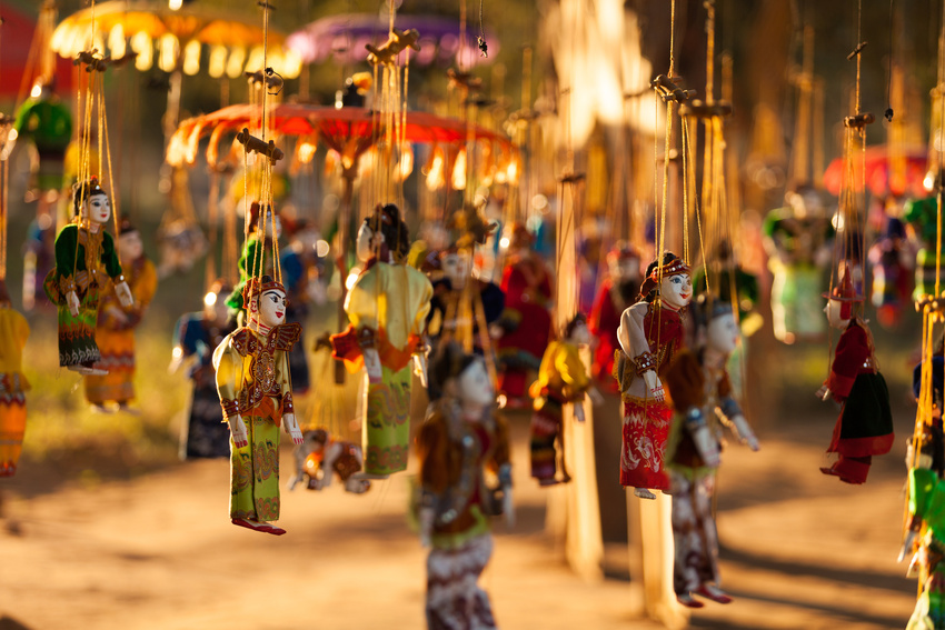 Spectacle de marionnettes, Mandalay